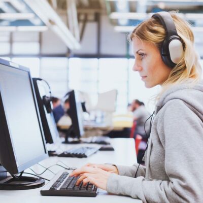 Are using headphones at your workplace a good idea?